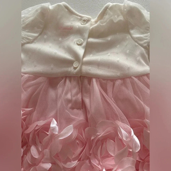 Nannette Baby  Pink Flower Petal Dress Size 6m - Picture 6 of 7